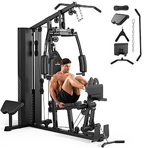 UPGO Home Gym Station w/ 154-Lb Weight Stack, Leg Press & Preacher Curl Pad $489.19 + Free Shipping