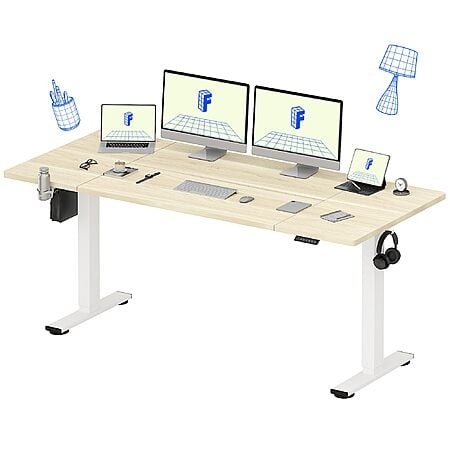 79" x 32" FLEXISPOT Large Electric Standing Desk (White Wood Grain) $246.48 + Free Shipping
