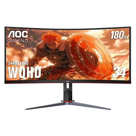Refurbished - 34" AOC CU34G2XP WQHD 1440p 180Hz Curved Gaming Monitor $160 + Free Shipping