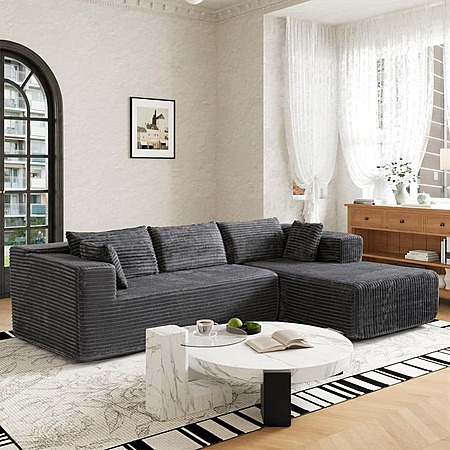 Save $157 on 106" Corduroy Sectional Sofa!
