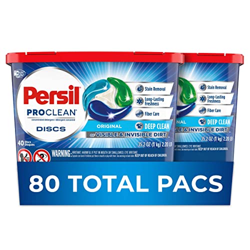 Amazon has Persil Discs Laundry Detergent Pacs, Original, 40 Count, Pack of 2, total 80 pacs for as low as $14.78