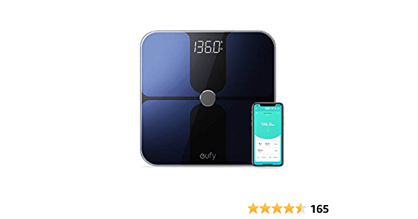 eufy by Anker, Smart Scale with Bluetooth, Body Fat Scale, Wireless Digital Bathroom Scale, 12 Measurements, Weight/Body Fat/BMI, Fitness Body Composition Analysis, Black - $27.99