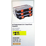 Home Depot B&amp;M YMMV -- HDX 65-Compartment 5-In-1 Small Parts Organizer $2.52