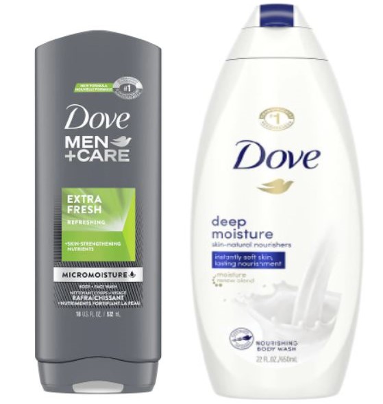 Dove Products: 22oz Body Wash, 18oz Men+Care Body Wash, 6-Pk ...