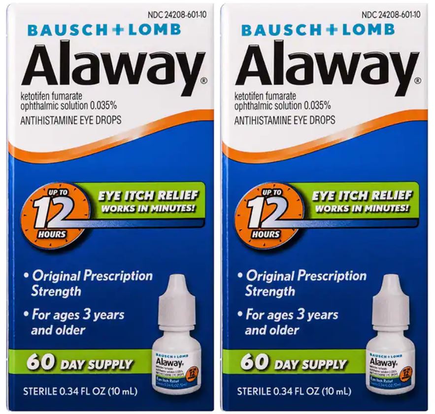 Bausch + Lomb Alaway Eye Itch Relief Antihistamine Eye Drops