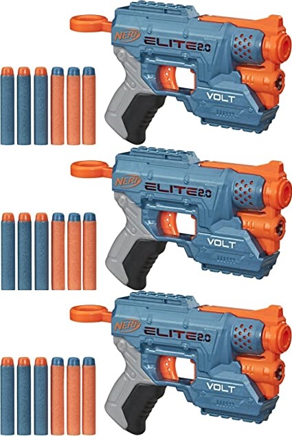 NERF Elite 2.0 Blasters: Volt SD-1: 3 for $12, Commander RD-6 Blaster: 3 for $15 & More @ Target & Amazon