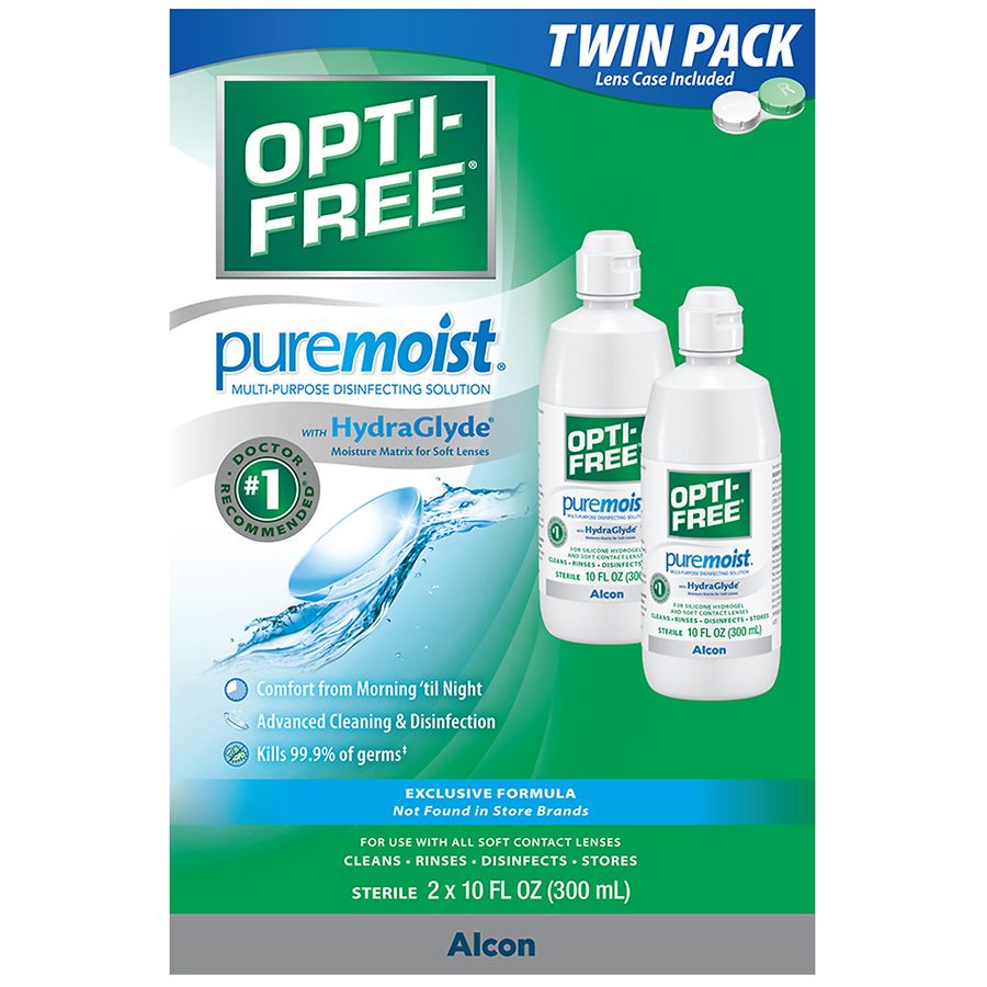 2-Pack 10oz. Opti-Free PureMoist Multi-Purpose Disinfecting Solution $6.30 + Free Store Pickup on $10+ Orders