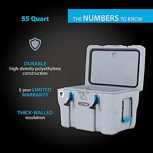 55 Quart Lifetime Hard Sided High Performance Cooler various
