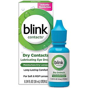 0.34-Oz Blink Contacts Lubricating Eye Drops: 1 for $  0.90, or 2 for $  1.80 w/Store Pickup on $  10+ @ Walgreens $  0.89