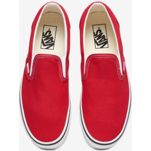 Men's Vans Classic Slip On Canvas Shoes (Racing Red)  + Free S/H