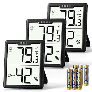 DOQAUS 3 Pack Digital Hygrometer Indoor Thermometer. $13.79