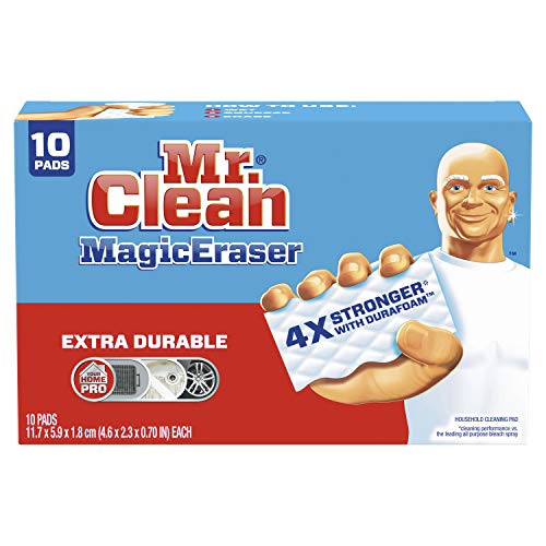 Mr. Clean Magic Eraser, Extra Durable, Shoe, Bathroom, and Shower Cleaner, Cleaning Pads with Durafoam, 10 Count $8.92 w/ subcribe