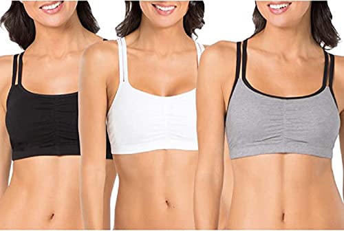 Fruit of the Loom womens Spaghetti strap Pullover Sports Bra, 3-Pack $10