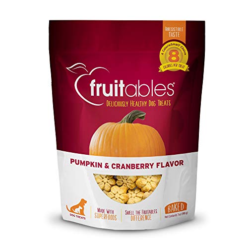 Fruitables Baked Dog Treats – Pumpkin Treats for Dogs – Healthy Low Calorie Treats – Free of Wheat, Corn and Soy – Pumpkin and Cranberry – 7 Ounces $1.99