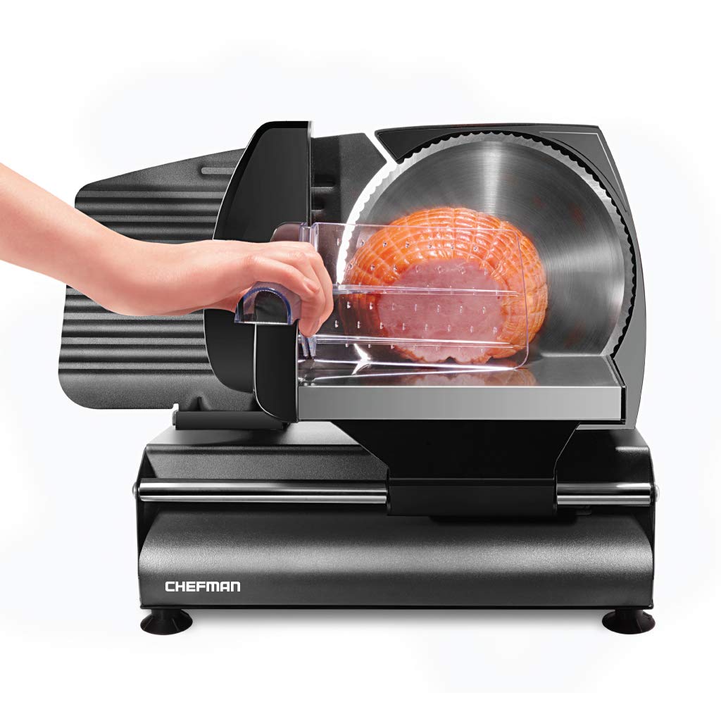 Chefman Die-Cast Electric Meat & Deli Slicer, A Powerful Machine with Adjustable Slice Thickness, Stainless Steel Blades & Safe Non-Slip Feet  $39.24