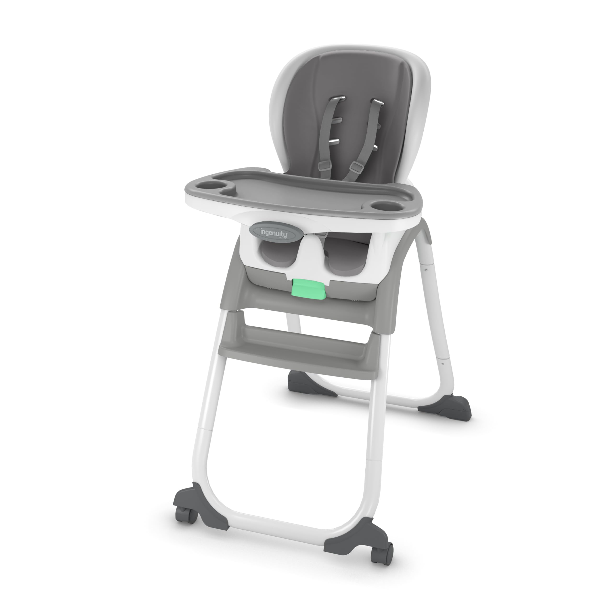 Ingenuity Full Course SmartClean 6-in-1 High Chair – SmartClean EVA Foam, 5 Point Safety Harness, 2 Dishwasher Safe Trays – Slate $69.99