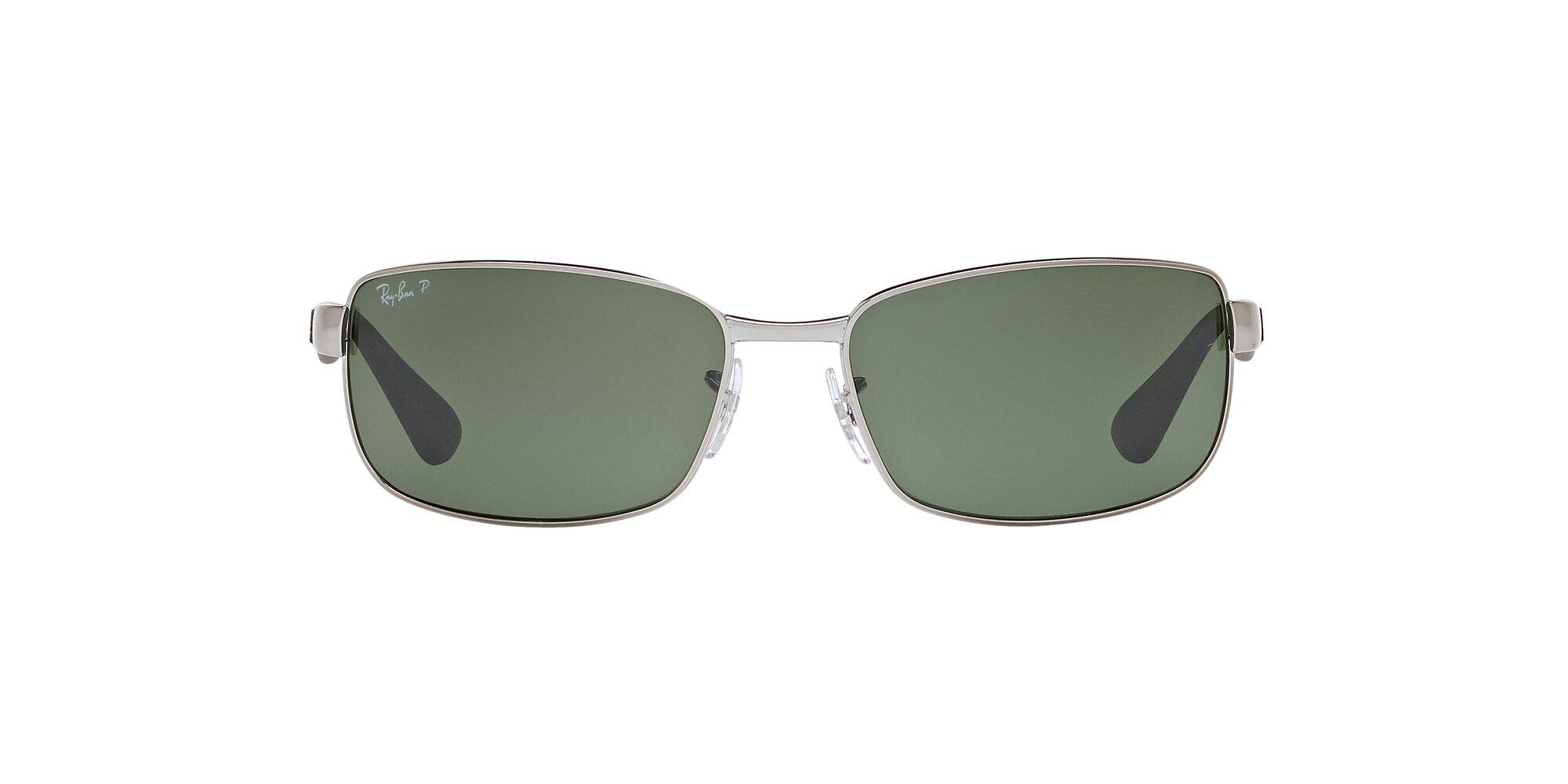Ray-Ban RB3478 Rectangular Sunglasses, Gunmetal/Green Polarized, 60 mm $59.95