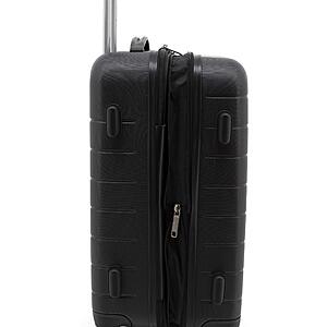 Wrangler Smart Luggage Set With Cup Holder And Usb Port in Black