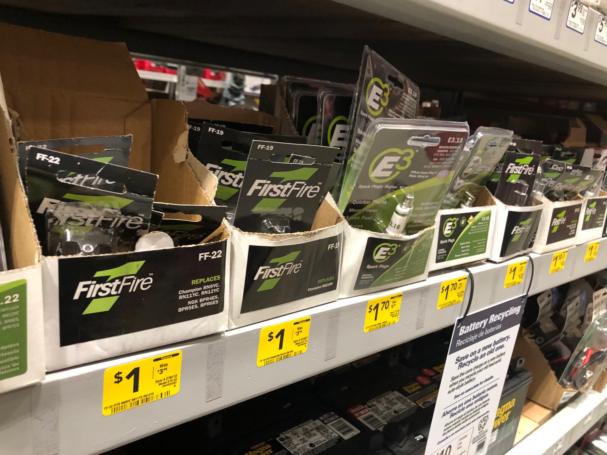 Lowes First Fire and Kohler spark plugs - small engine mowers, snow blowers - YMMV $1