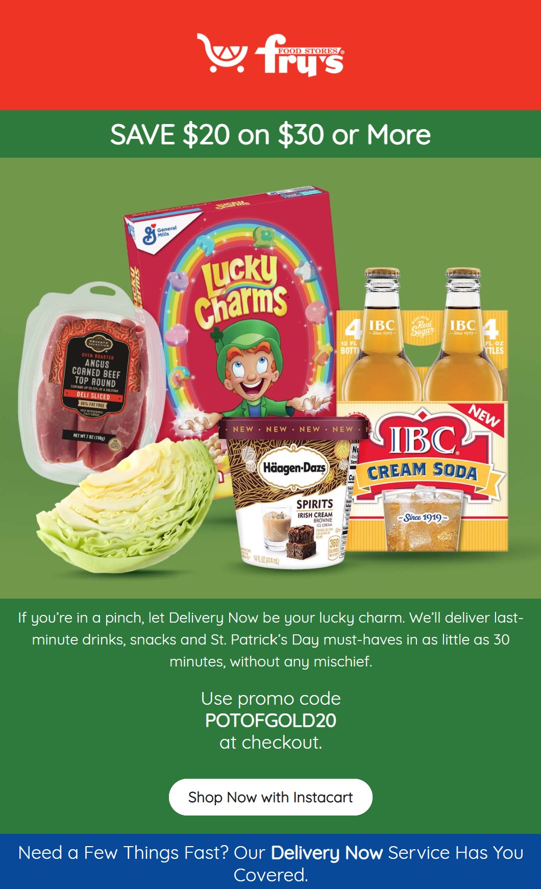 SAVE 20 on 30 or More Fry's Delivery with Instacart