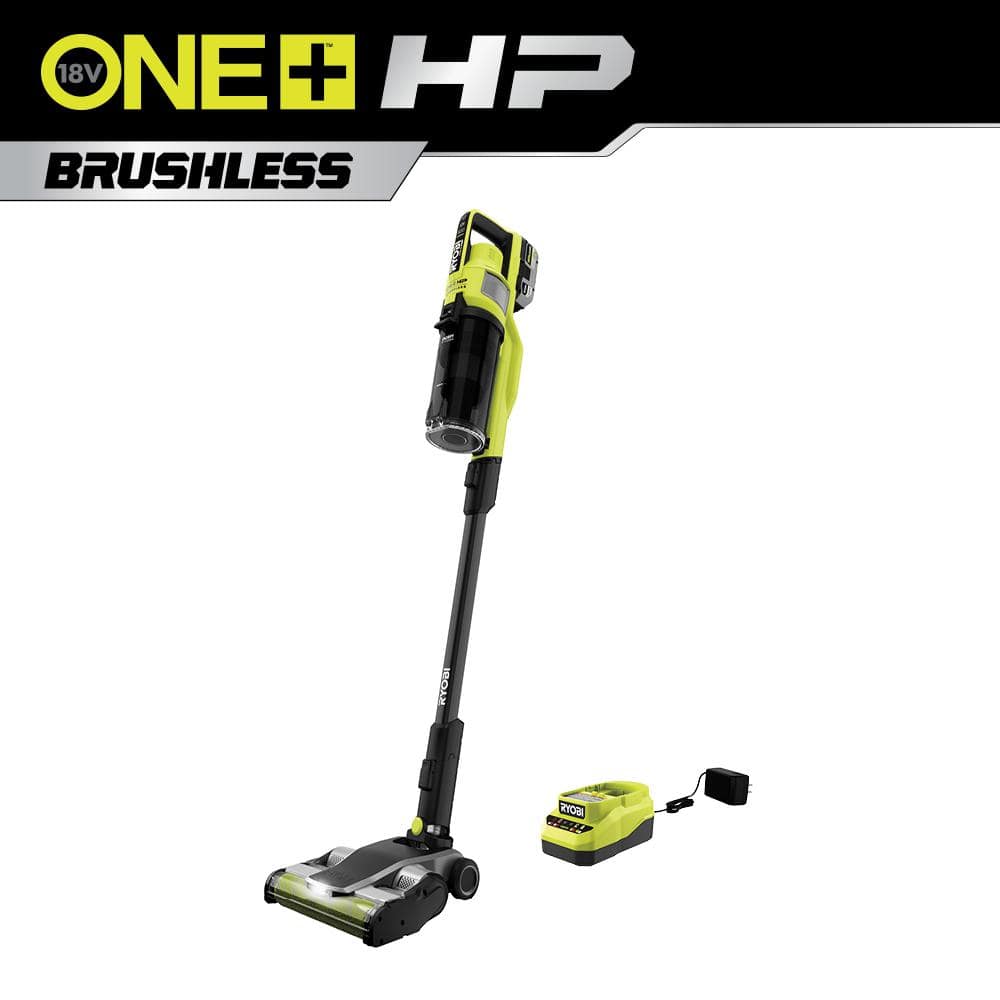 ONE+ HP 18V Brushless Cordless Pet Stick Vacuum with Kit with Dual-Roller, 4.0 Ah battery + Charger $225 at Home Depot