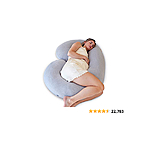 PharMeDoc Pregnancy Pillow, C-Shape Full Body Pillow and Maternity Support ( Grey Jersey Cover)- Support for Back, Hips, Legs, Belly for Pregnant Women - $47.95