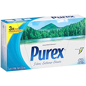 Purex Fabric Softener Dryer Sheets, Mountain Breeze, 40 Count $1.05 @ Amazon