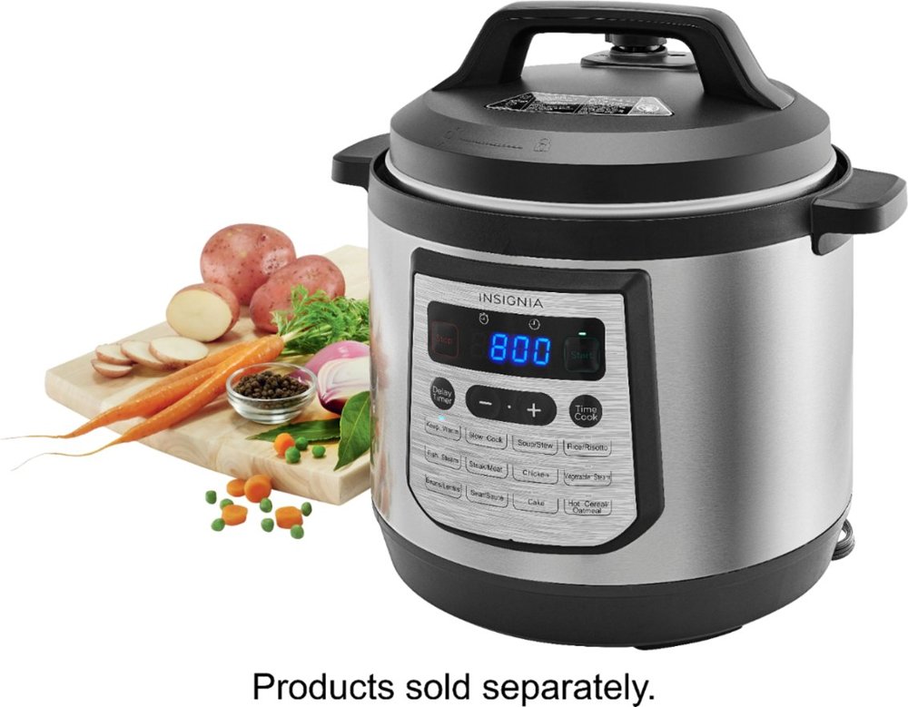 Insignia™ - 8-Quart Multi-Function Pressure Cooker - Stainless Steel $39.99