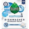 72-Count Seventh Generation Free &amp;amp; Clear Dishwasher Detergent Packs $13.29 with S&amp;amp;S  Amazon