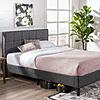 $108 ZINUS Lottie Upholstered Platform Bed Frame (Grey, Queen) Amazon Free Shipping