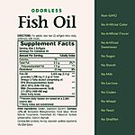 $9.42 Nature's Bounty Odorless Fish Oil, 1200mg Omega-3 per Serving, Purified Softgels with S&amp;S