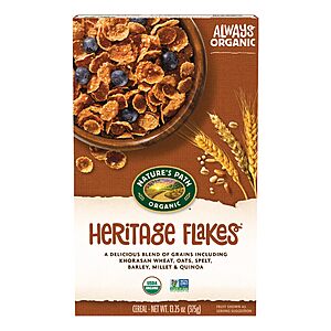 13.25-Oz Nature's Path Organic Heritage Flakes Breakfast Cereal 2 for $5.60 w/ Subscribe & Save