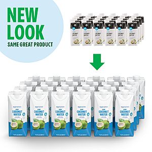 $21.35 for 24-Count Amazon Grocery Coconut Water 11.2 fl oz with S&S