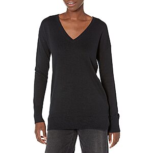 6.28 to $6.62 Amazon Essentials Women's V-Neck Tunic Sweater (Black,XS and S only