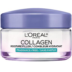 $6.50 1.7-Oz L'Oreal Paris Collagen Moisture Filler Face Moisturizer, Regular and Fragrance Free with S&S