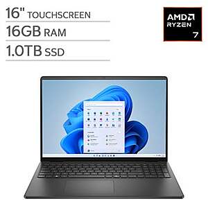 Costco Members: Dell 16" FHD+ Touch Laptop Ryzen 7 250 16GB DDR5, 1TB SSD (1920x1200) $564.98