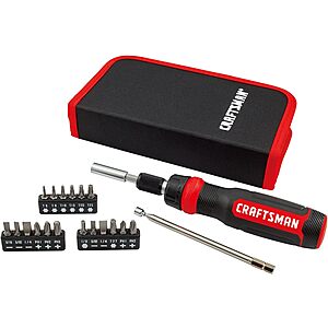 $16.98 26-Piece Craftsman Multi-Bit Ratcheting Screwdriver Set with Magnetic Pickup Tool (&lrm;CMHT68001)