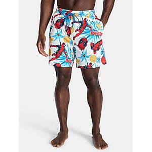 $3.67 to $4.51 Marvel Deadpool Men's Swim Trunks, Sizes S-3XL