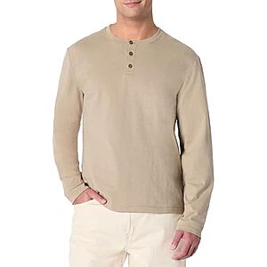 Amazon Essentials Men's Long-Sleeve Regular Fit Cotton Henley Shirt (Various) from $4.75 [Limited Sizes]