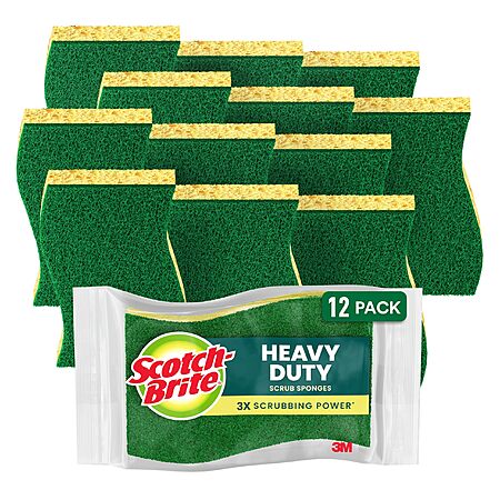 $4.97 12-Count Scotch-Brite Heavy Duty Scrub Sponges Amazon
