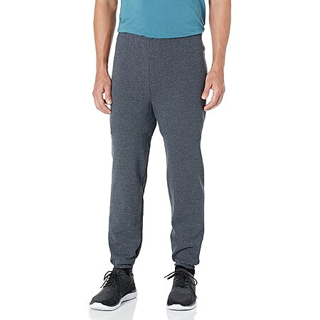 $8.43 Jerzees Mens Fleece Sweatpants (Black Heather) Amazon