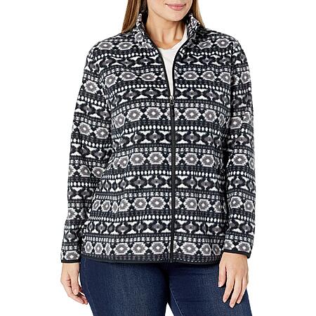 $9.96 Amazon Essentials Women's Full-Zip Polar Soft Fleece Jacket (size 1X only)