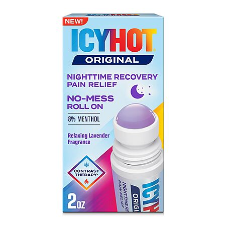 $3.07 2-Oz Icy Hot Nighttime Recovery No-Mess Pain Relief w/ Roll-On Applicator with S&S