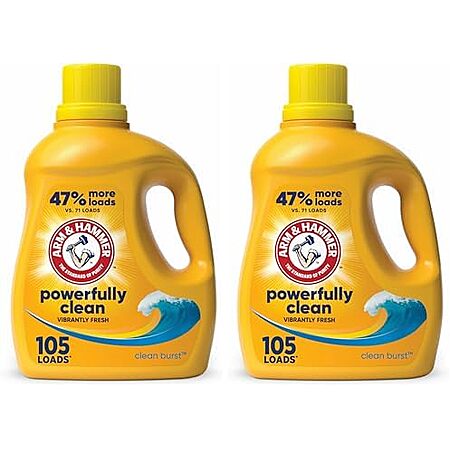 $9.77 2-Pack Arm & Hammer Liquid Laundry Detergent (Clean Burst), 105 Loads, 105 fl oz with S&S Amazon