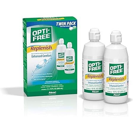 $9.19 2-Count 10-Oz Opti-Free Replenish Contact Lens Cleaning Solution with S&S