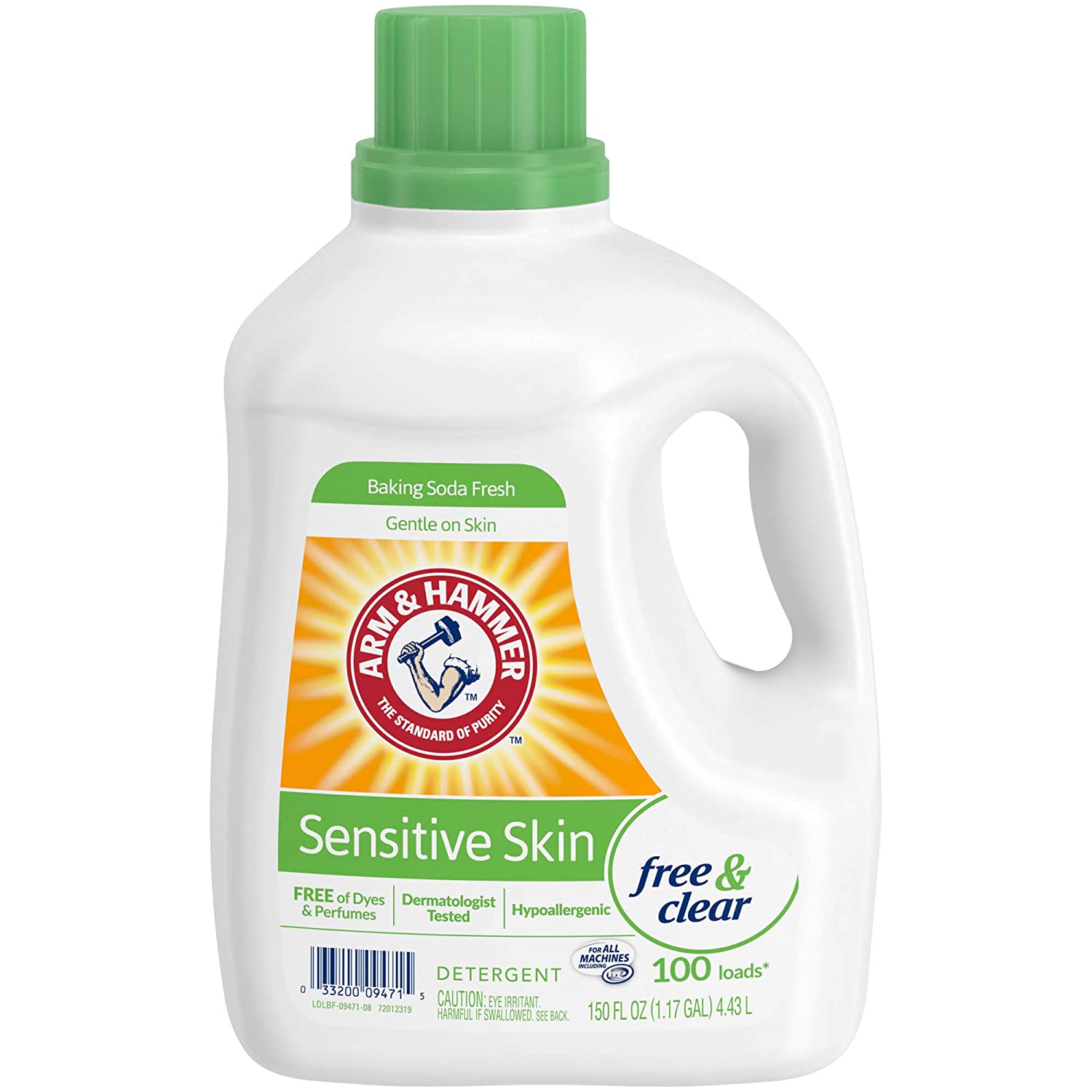 Arm & Hammer Sensitive Skin Free & Clear Liquid Laundry Detergent, 100 loads (150 fl oz) for $7.45 + Buy 3, get $10 off.