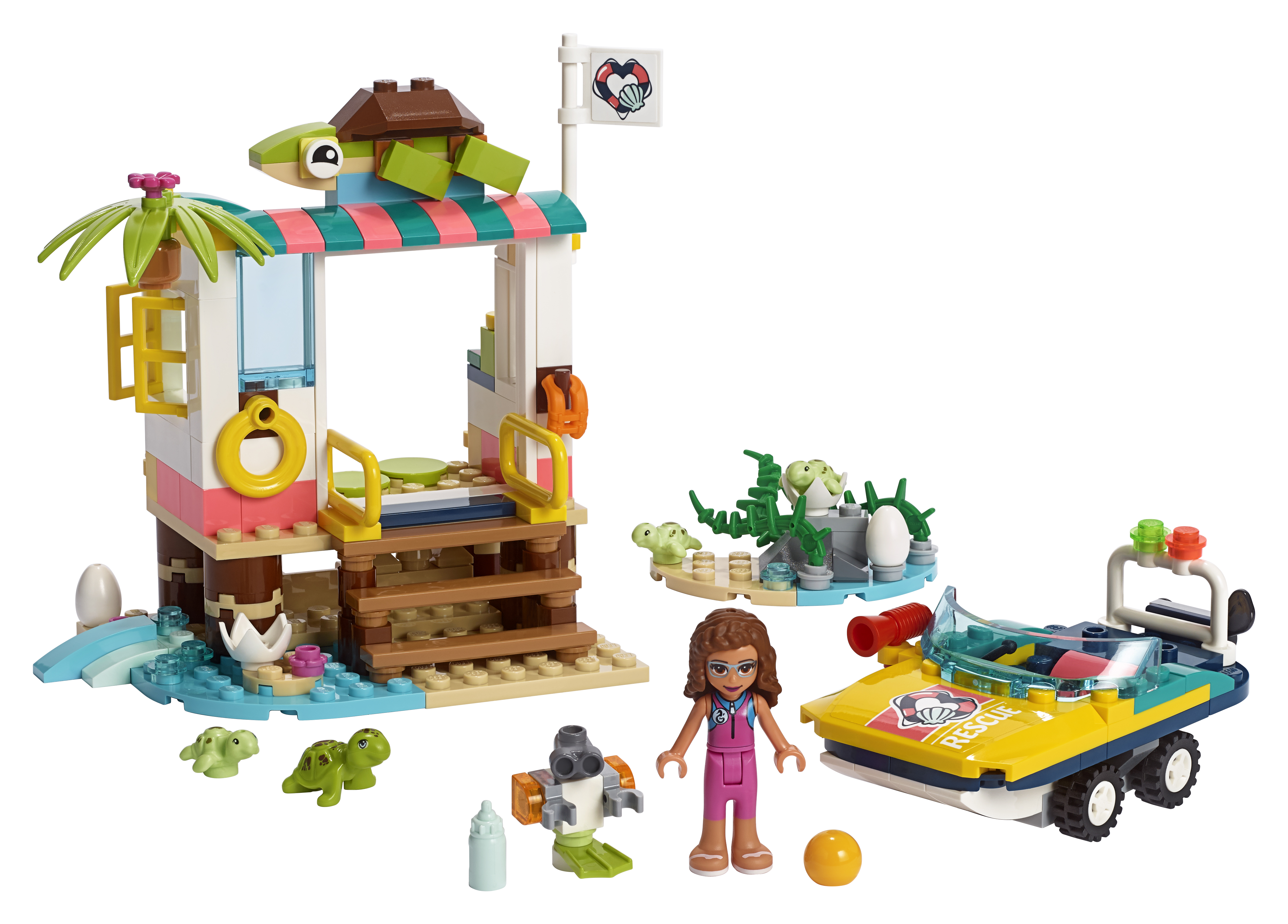 LEGO Friends Turtles Rescue Mission 41376 Rescue Building Kit with Olivia Minifigure and Toy Turtles, Includes Toy Rescue Vehicle and Clinic for Pretend Play (225 Pieces) For $12.5
