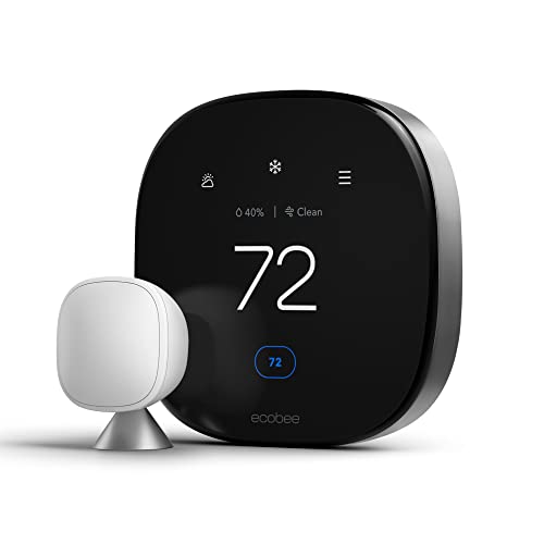 NEW 2022! ecobee Smart Thermostat Premium with Siri and Alexa and Built in Air Quality Monitor and Smart Sensor $219.99