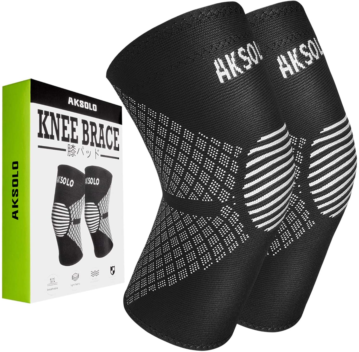 Aksolo Compression Knee Sleeve Pair M L Xl 2xl For 6 At