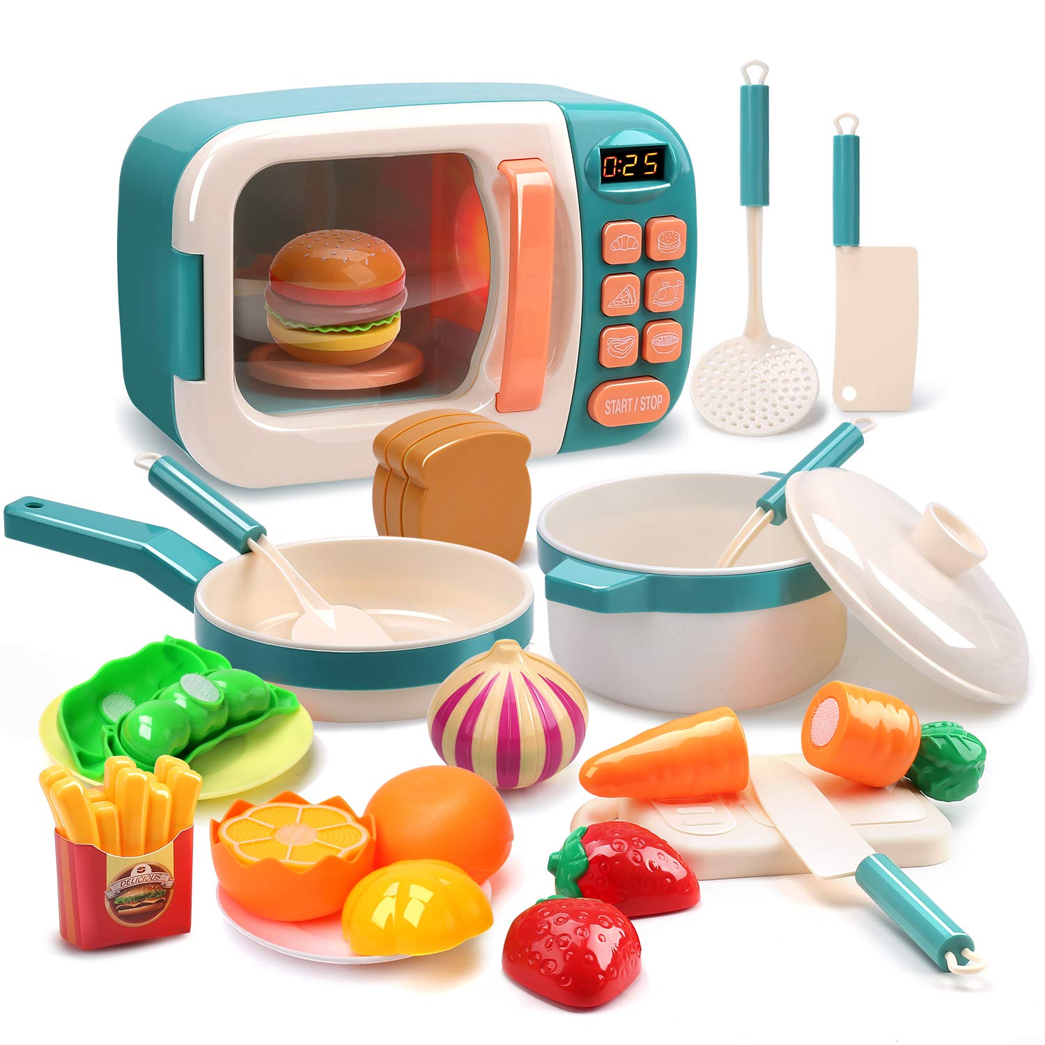 Cute Stone Microwave Toys Kitchen  Play Set  14 49 at Amazon 